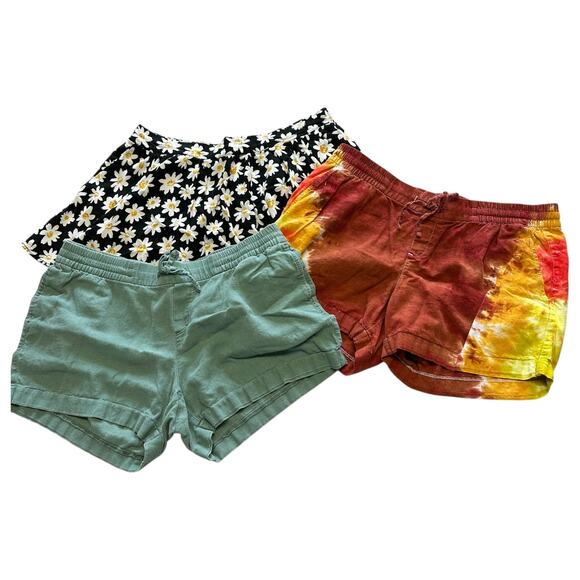 Bundle Pants - Womens Shorts Skorts Bundle Size Large Floral Tie Dye Summer Vacation Travel
